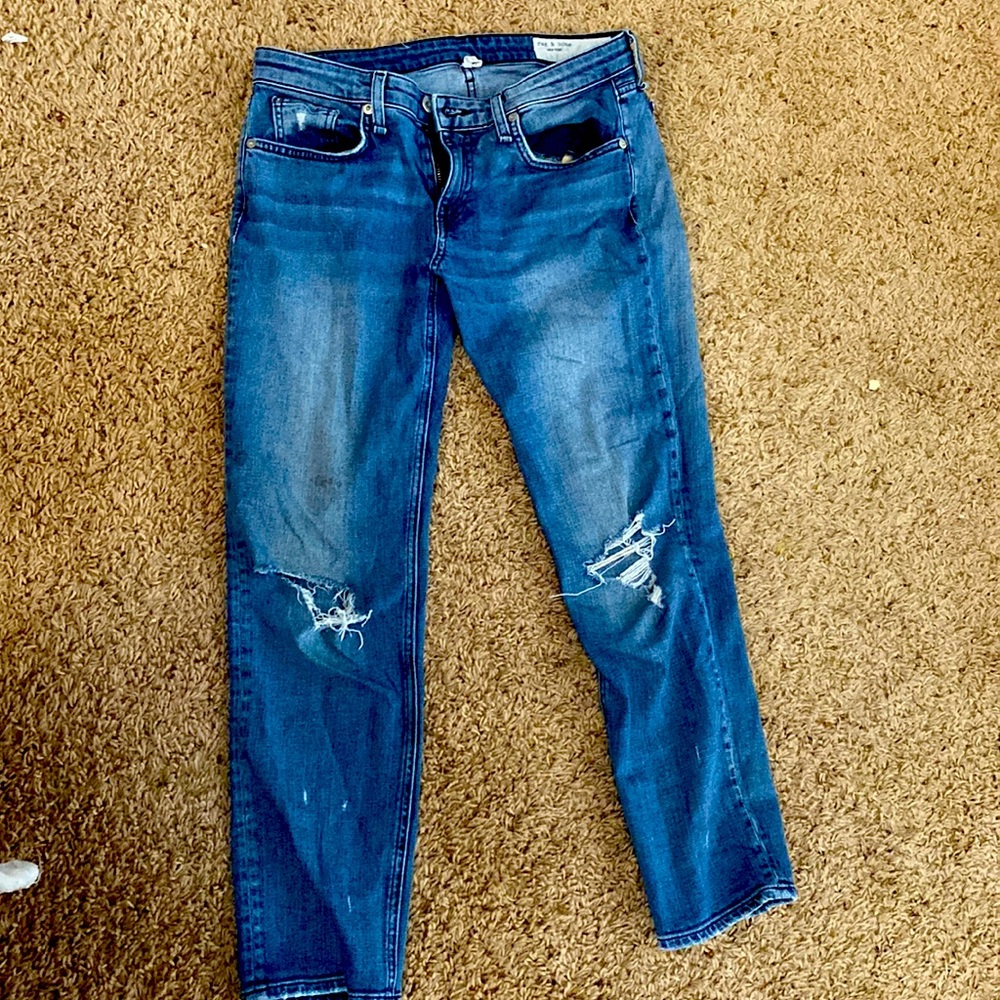 Rag & Bone New Year cropped straight leg jeans